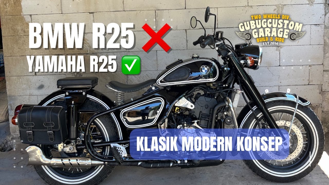 YAMAHA R25 Custom BMW KLASIK , Motor Custom Idaman