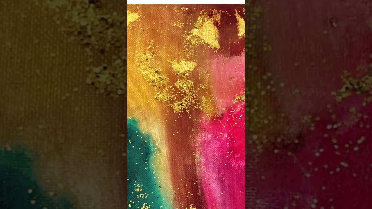 Before and After Glitter on Canvas 