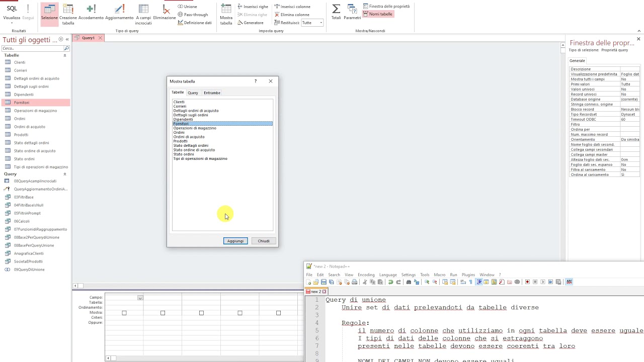 Access: Query di Unione 7 di 10
