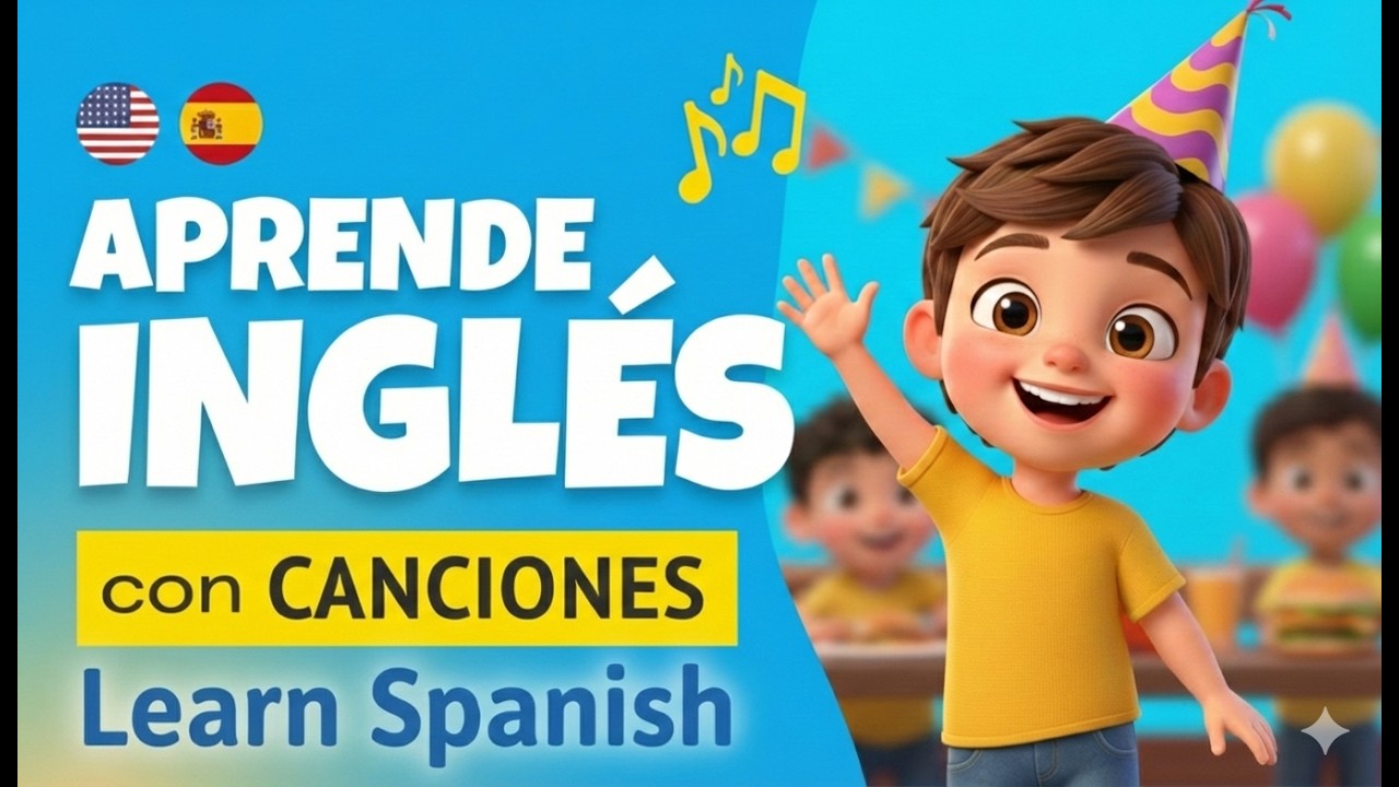 Diviértete y  Aprende Inglés- Español Cantando 🎵🎤 Aprende  de Forma Fácil. Leaning Two Languages