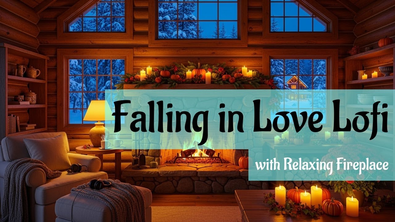 [Playlist-Lofi #41] Sweet Romantic Chill with Relaxing Fireplace