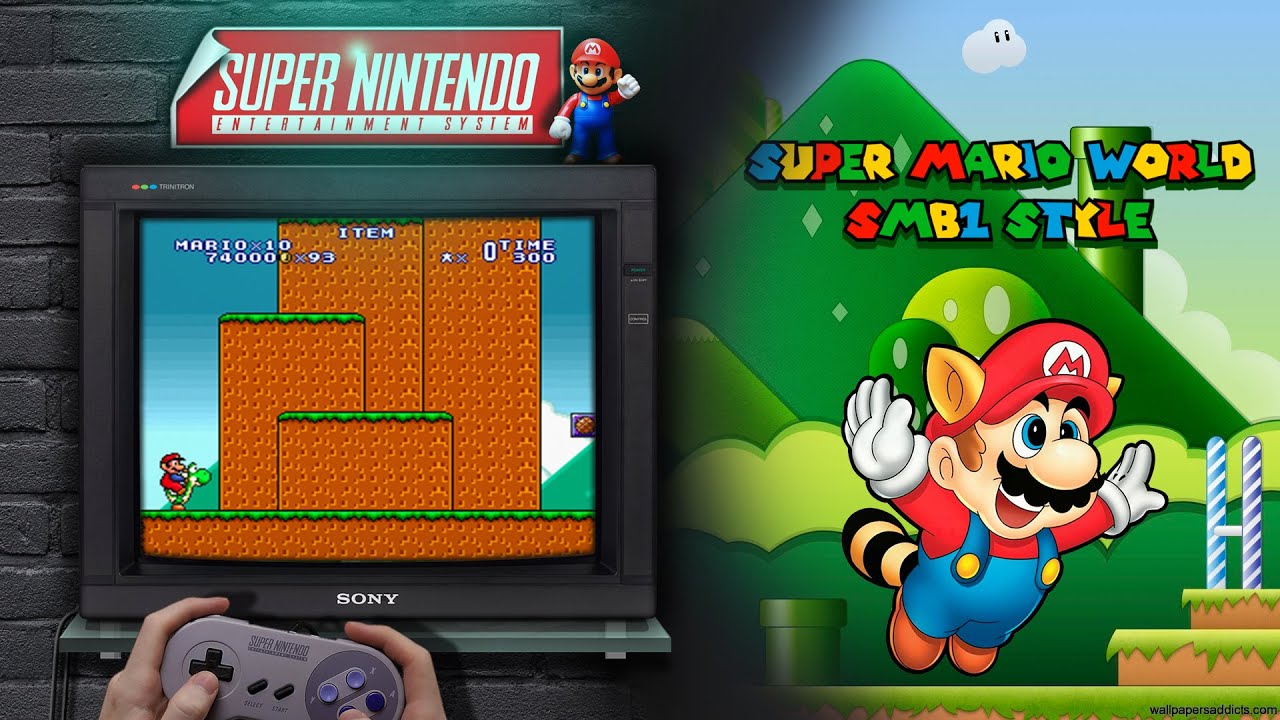 Super Mario World: SMB1 Style Hack - Full Gameplay