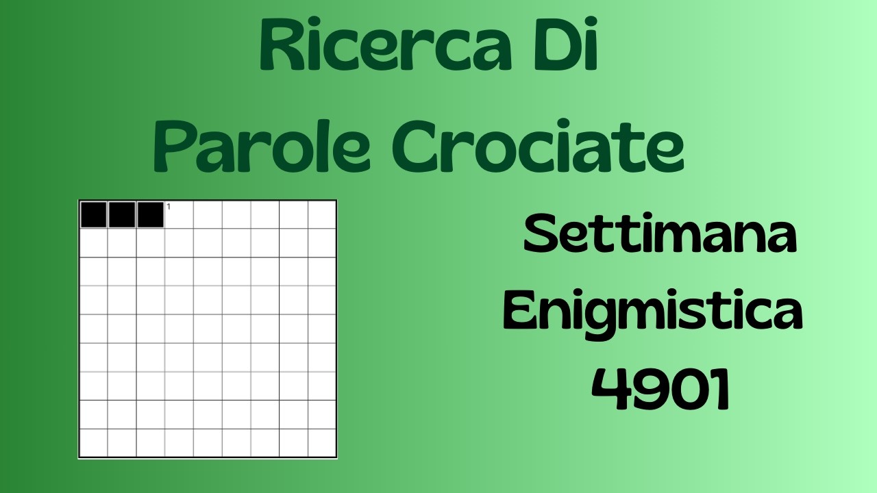 Ricerca di parole crociate - Settimana Enigmistica 4901