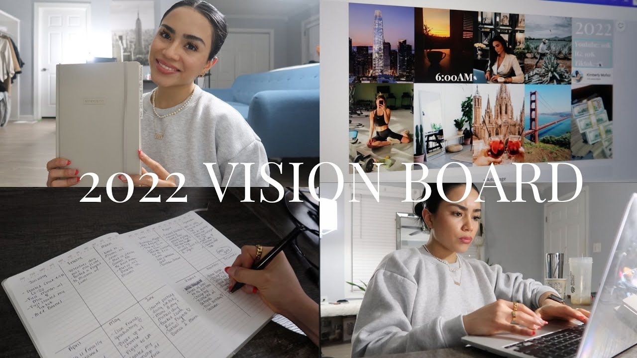 2022 vision board | reflecting on 2021 + planning/goals for 2022