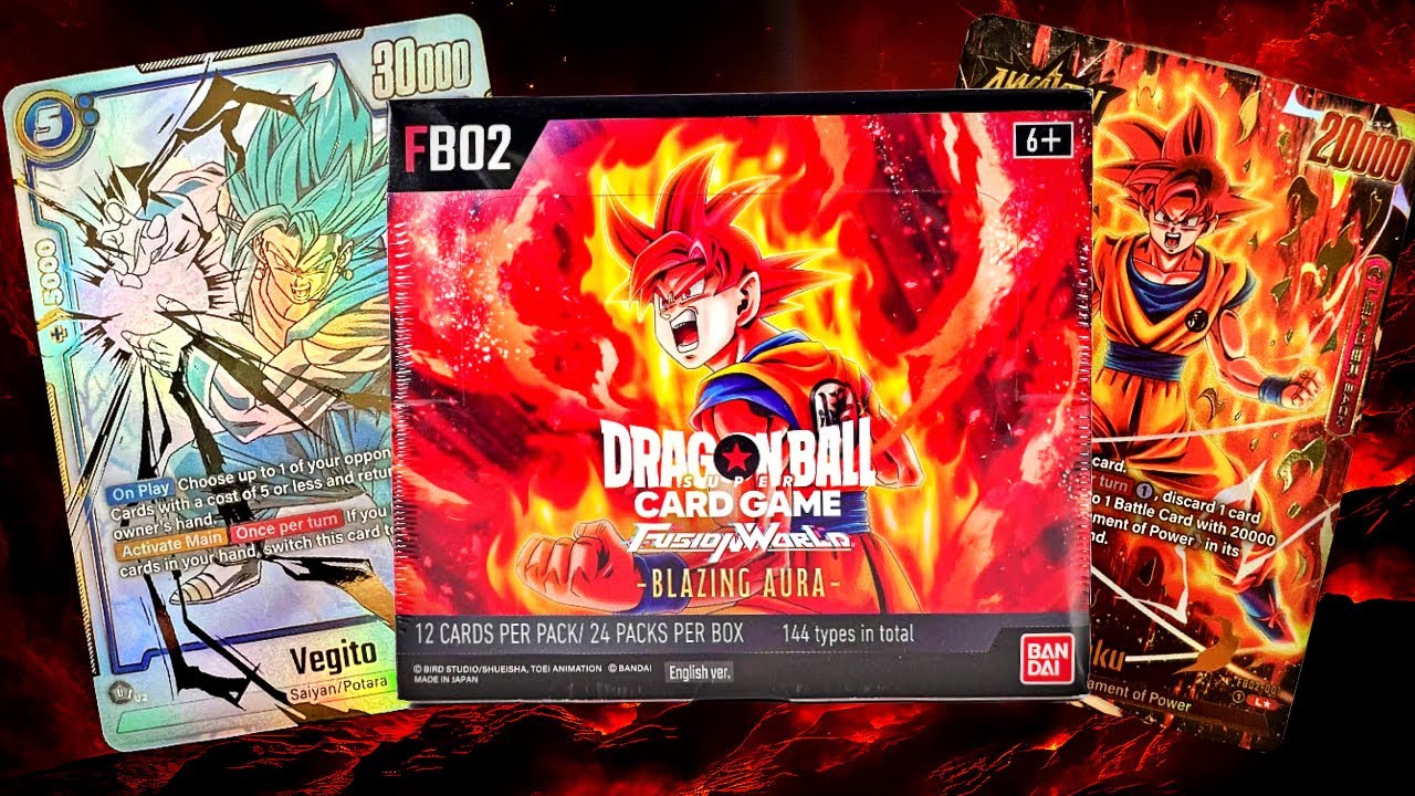 Unboxing my EPIC Dragon ball super fusion world blazing aura booster box