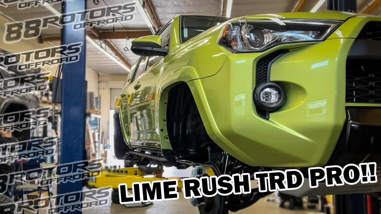 2022 TOYOTA 4RUNNER TRD PRO LIME RUSH LIFTED, KING SUSPENSION