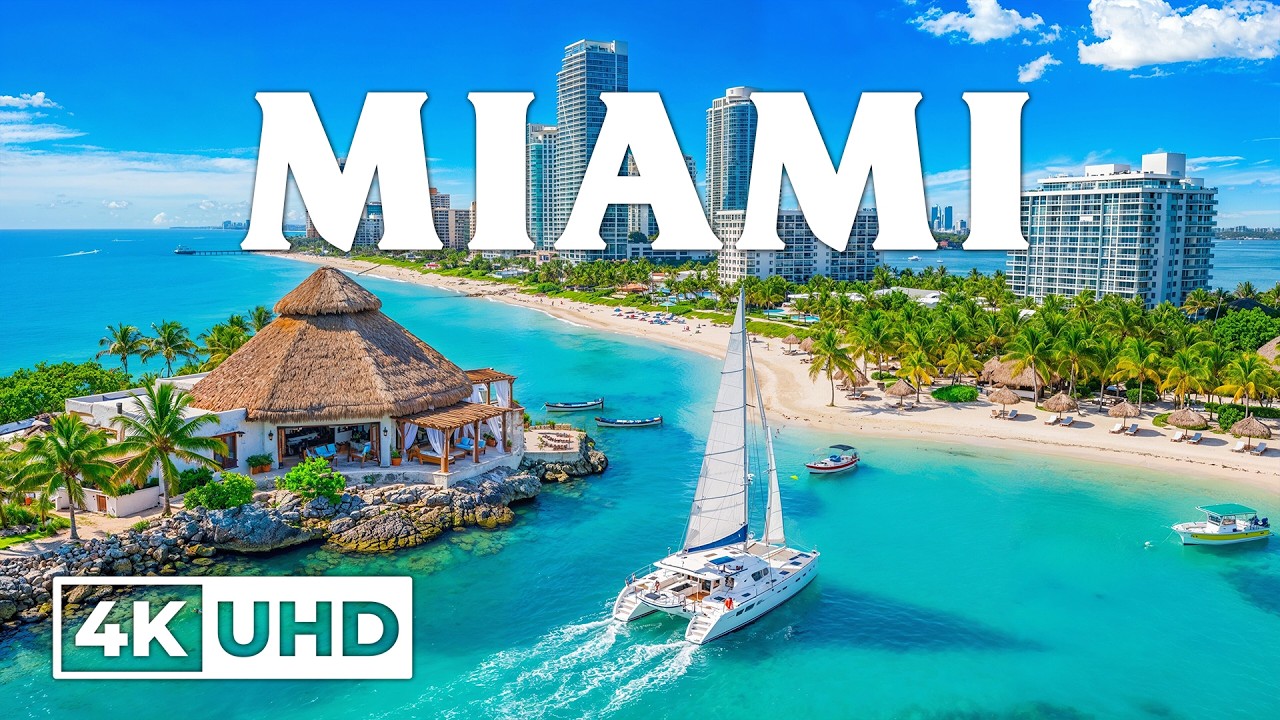 Miami 4K | Ocean Magic &ndash; Art Deco Boulevards, Turquoise Waves & Golden Sunset Reflections