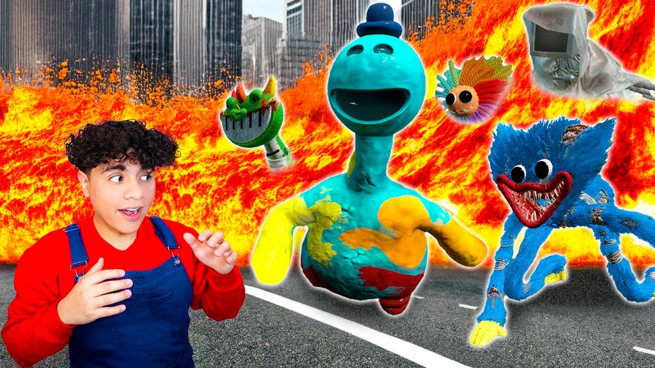¿Puede DOEY y POPPY PLAYTIME 4 sobrevivir a un TSUNAMI DE LAVA?