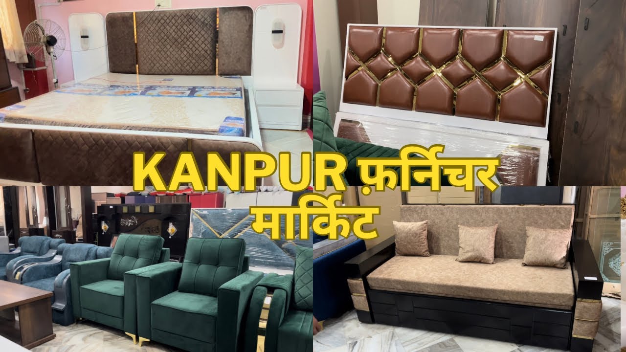 Kanpur Furniture Market | Luxury Furniture Double Beds,Sofa,Dressing tables, etc| Manjeet furniture