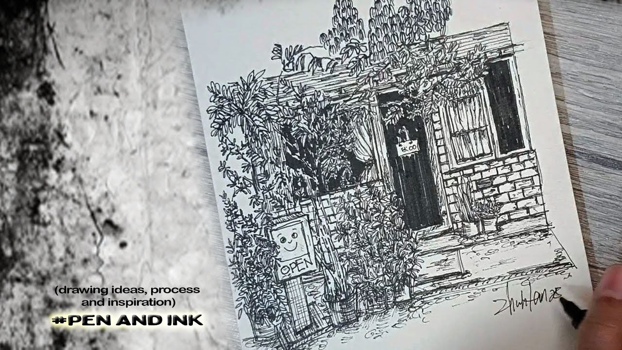 Slow Art l Peaceful urban sketching in ink. EP 55