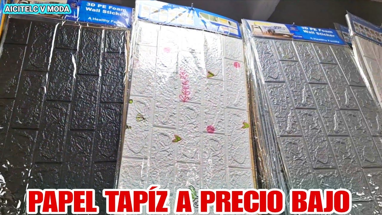 Papel TAPÍZ para PARED muy ECONÓMICO  Recámara COCINA CUBRE SALA PERSIANAS MODERNAS todo barato 