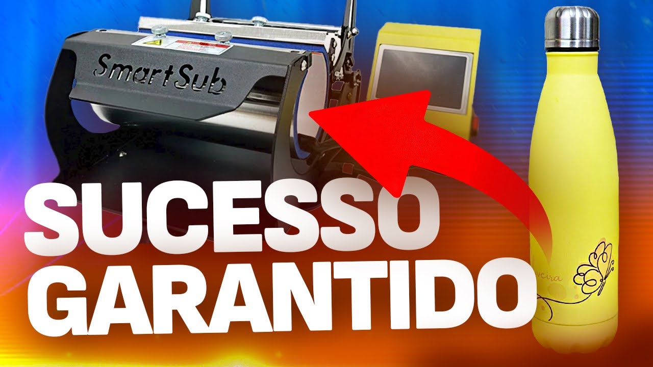 Sublimação de Garrafa Térmica na Prensa Cilíndrica!