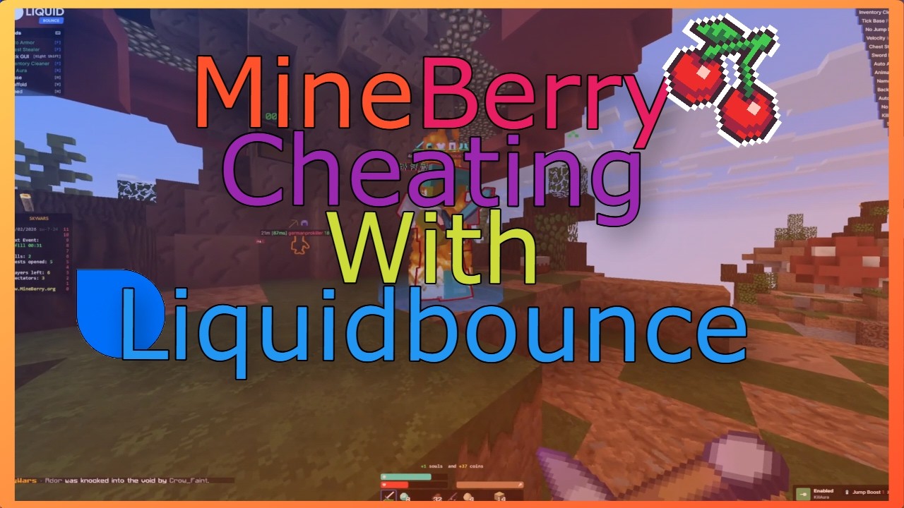 Liquidbounce bypassing Mineberry perfectly !