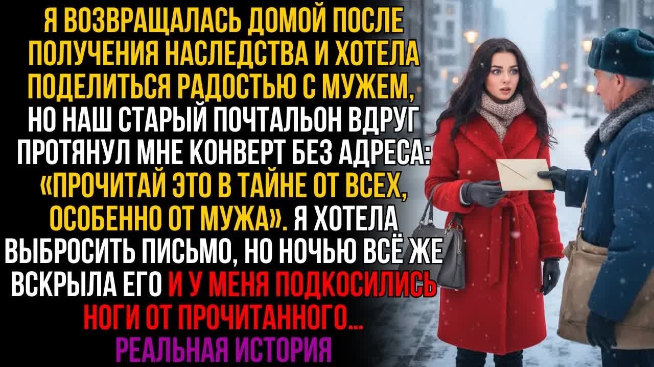 Я радовалась наследству, но наш почтальон вдруг протянул конверт： ＂Прочитай это в тайне от мужа＂…!