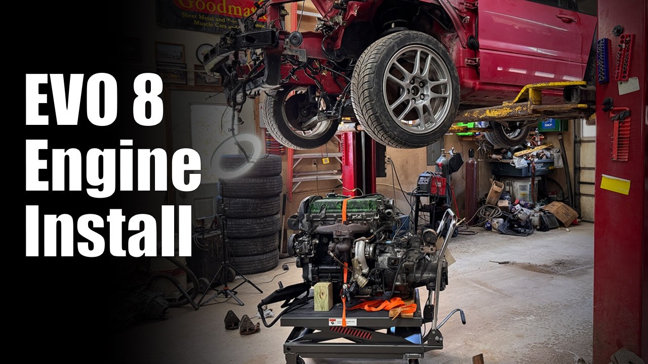 The iconic 4g63 Engine Installed! - Evo 8 Engine & Transmission Install - Boosted Films EVO 8 Build