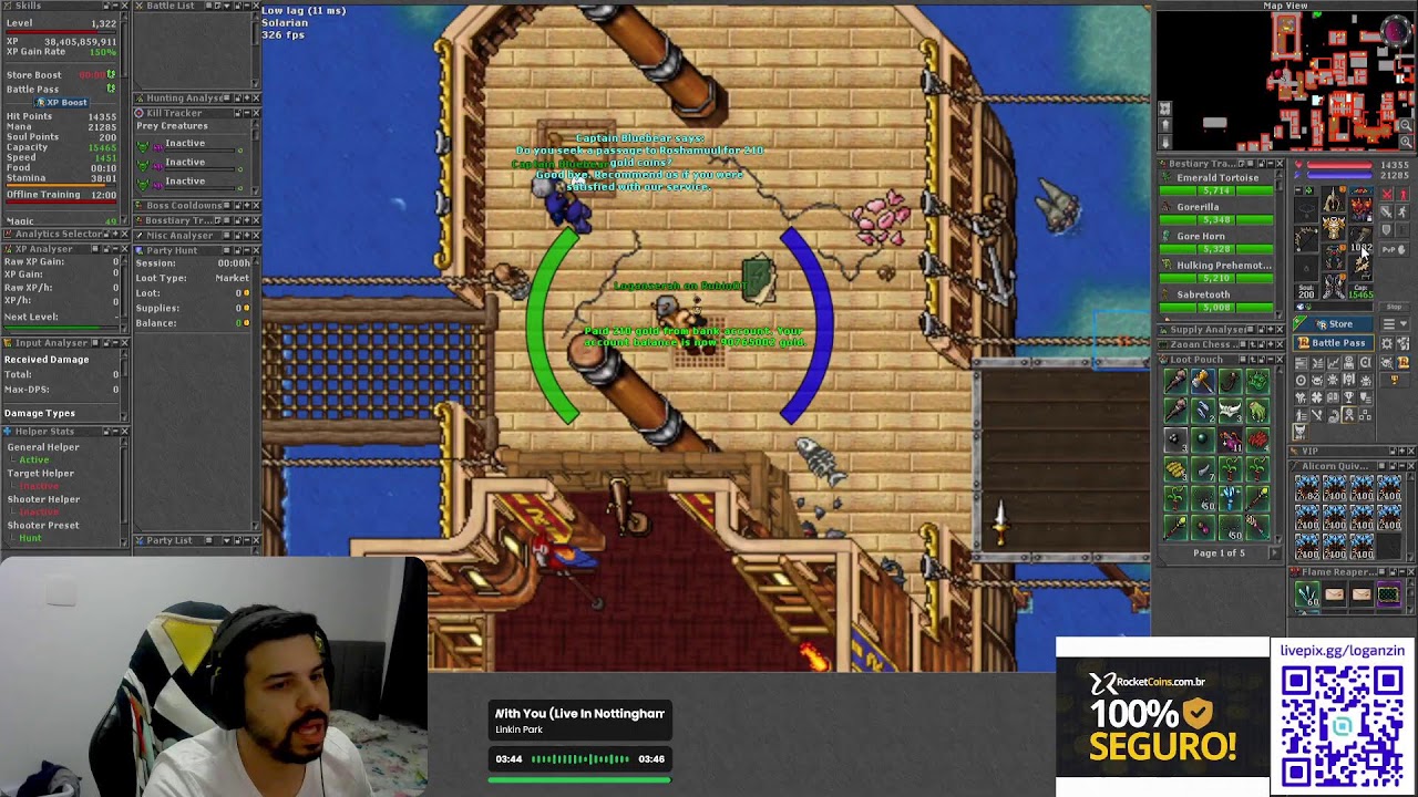 [RUBINOT] - RP 1320 SOLARIAN/ 850 SERENIAN IV - FOCADO NO RUSH DO LV 1000 NO SERENIAN !