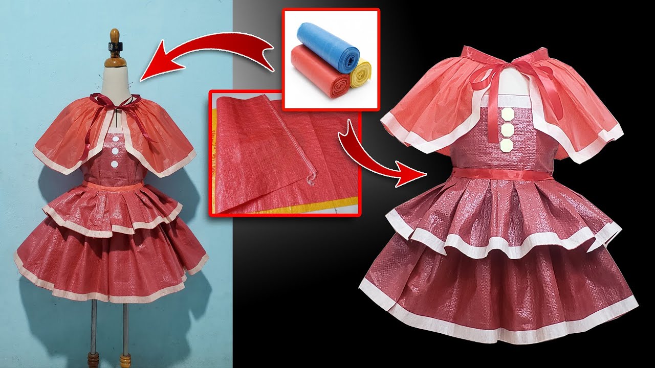 Tím Mụi | How to make plastic dress fashion show