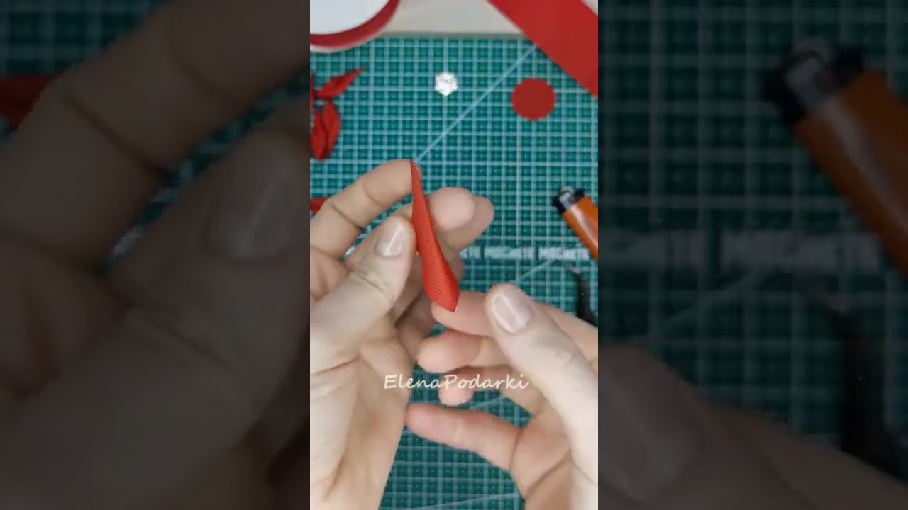 Цветок канзаши #Shorts #diy #youtubeshorts #канзаши #цветокизлент @ElenaPodarki