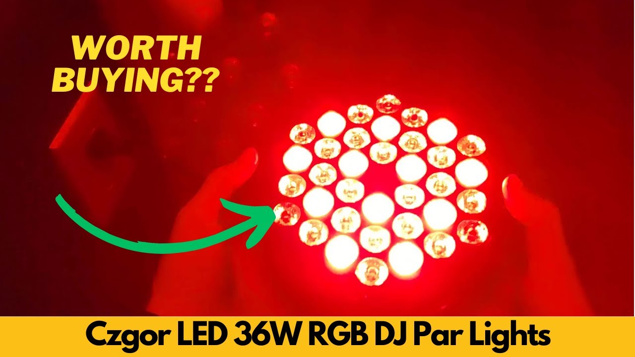 Czgor LED Stage Lights   Czgor 36W RGB DJ Par Lights with Sound Activated Auto Play - Worth Buying?