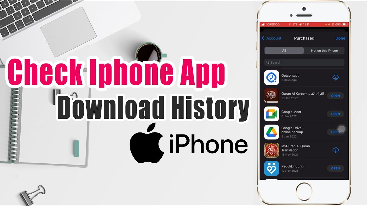 How To Check Iphone App Download History | App Purchase History On Iphone