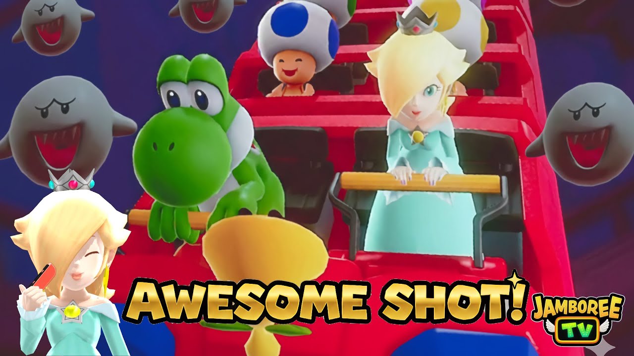 Super Mario Party Jamboree TV Carnival Coaster Rosalina and Yoshi Haunted Coaster