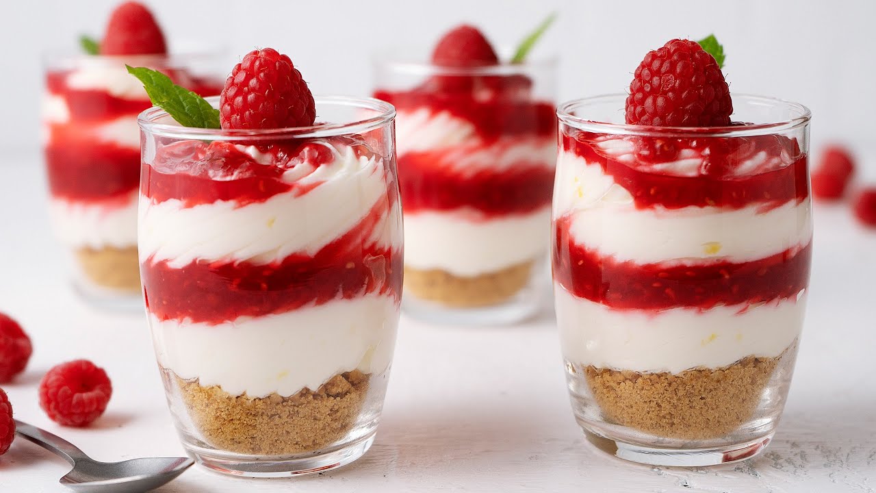 Raspberry Cheesecake Shots | Small Batch Super Easy Dessert