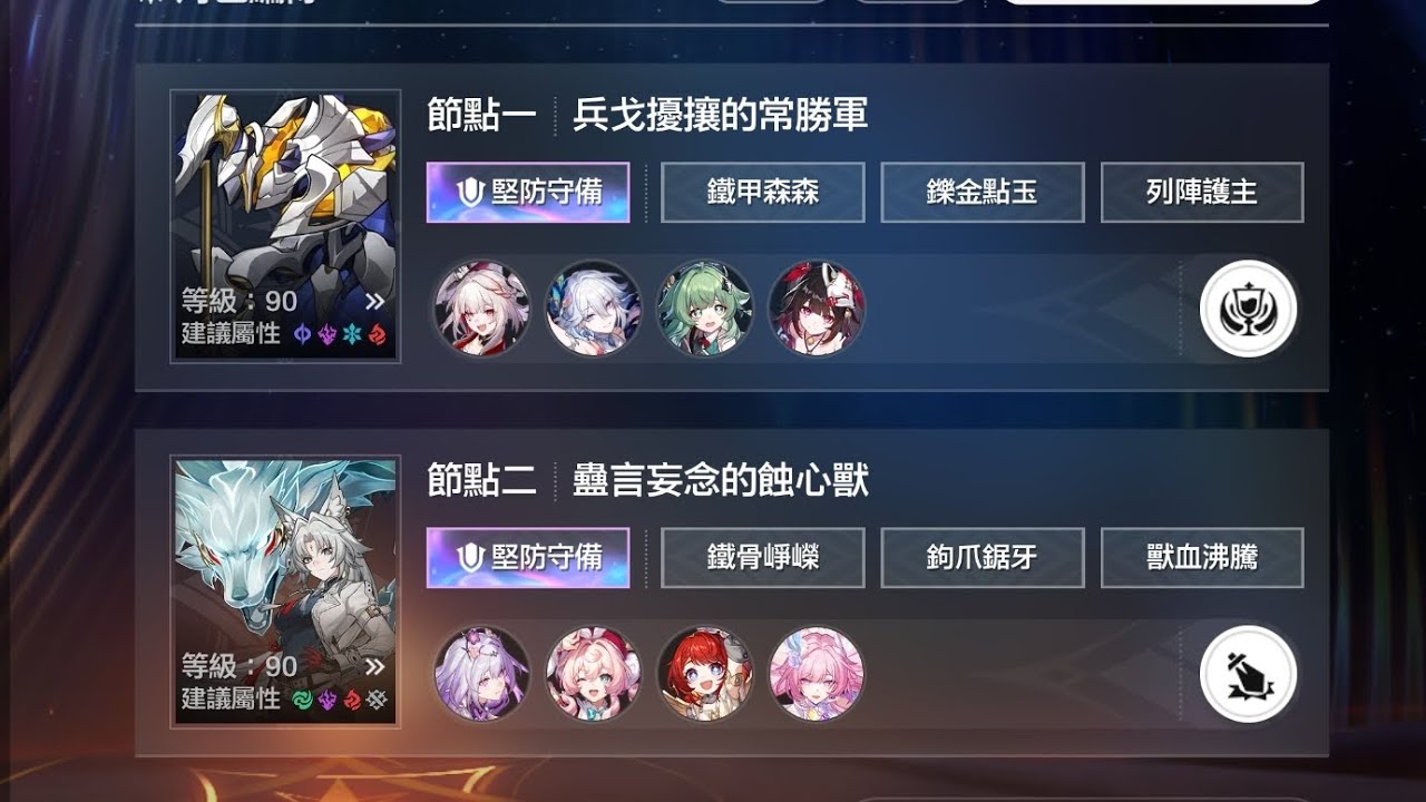 星鐵4.0末日7528 上半火爻霍花5金 下半蝶風緹昔6金