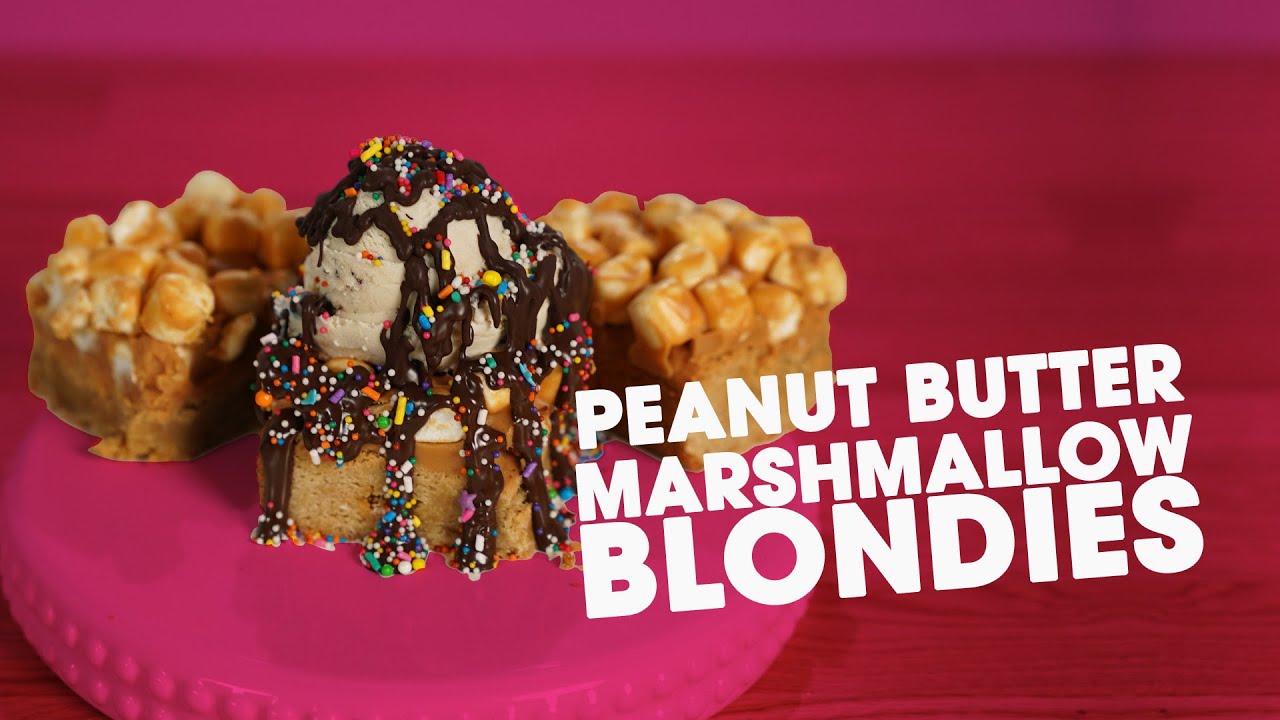 Peanut Butter Marshmallow Blondies - The BEST Recipe Ever!