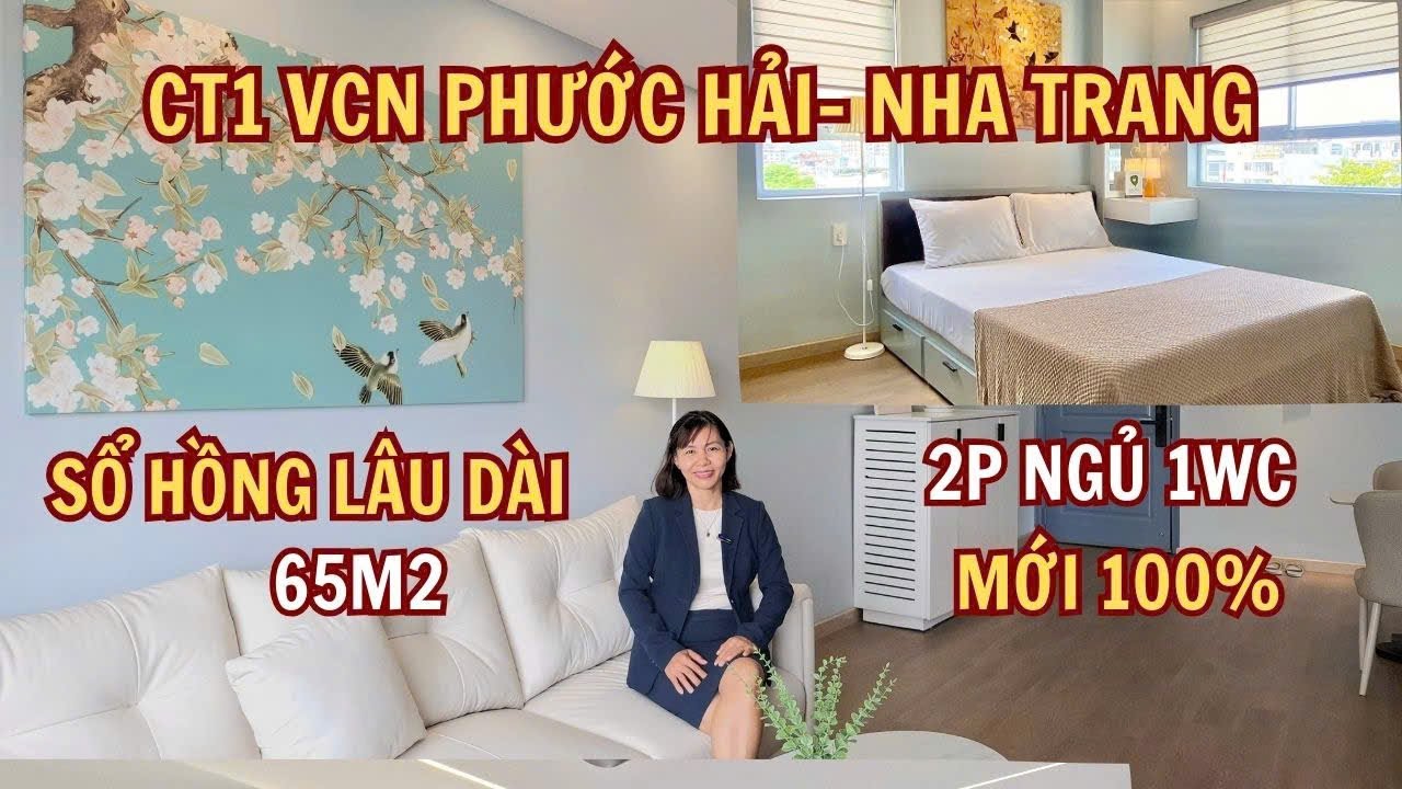 CĂN HỘ ĐẸP TẠI CT1 VCN PHƯỚC HẢI NHA TRANG 65M2 FULL NỘI THẤT MỚI ĐẸP 
