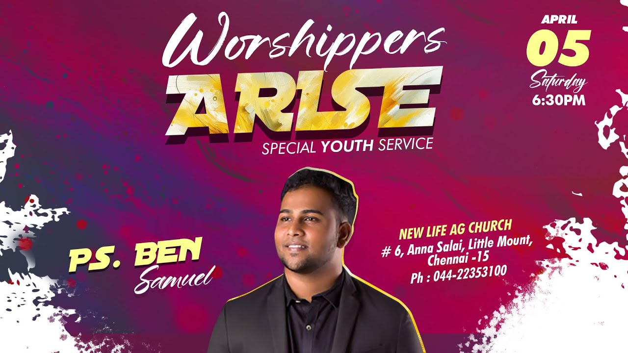 Youth Service  | 05 APR 2025 | 6:30 PM | Ps. Ben Samuel