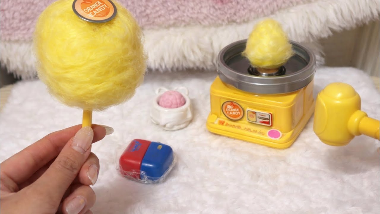 솜사탕 만들기 너무귀엽고 작은 미니어쳐 솜시탕 만들기 Making cotton candy diy 
