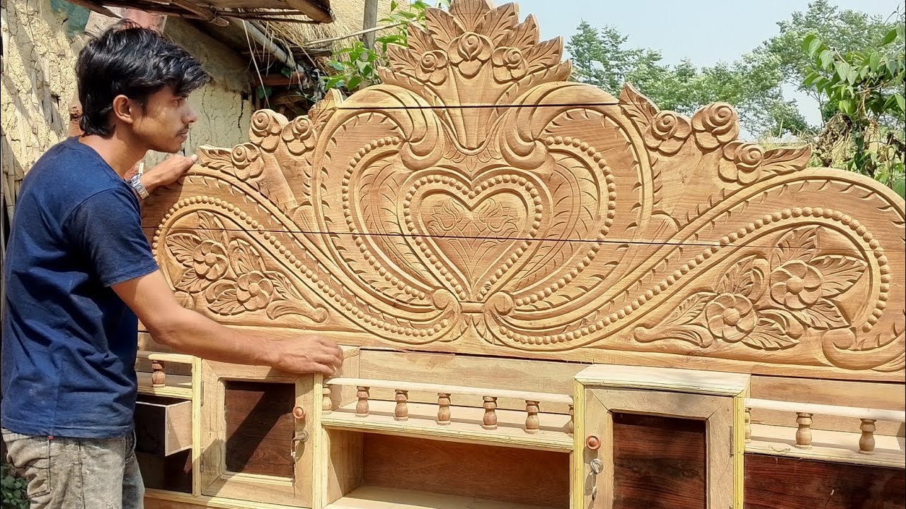 How To Making This Design | Full Tutorial Wood Carving Box Bed Design | Ajmat Wood Carving Work