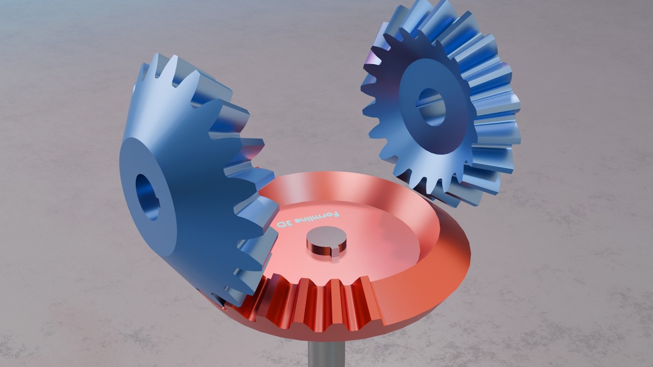 #074 Mutilated Bevel Gear Intermittent Reverse Motion &ndash; 507 Mechanical Movements 3D Animation