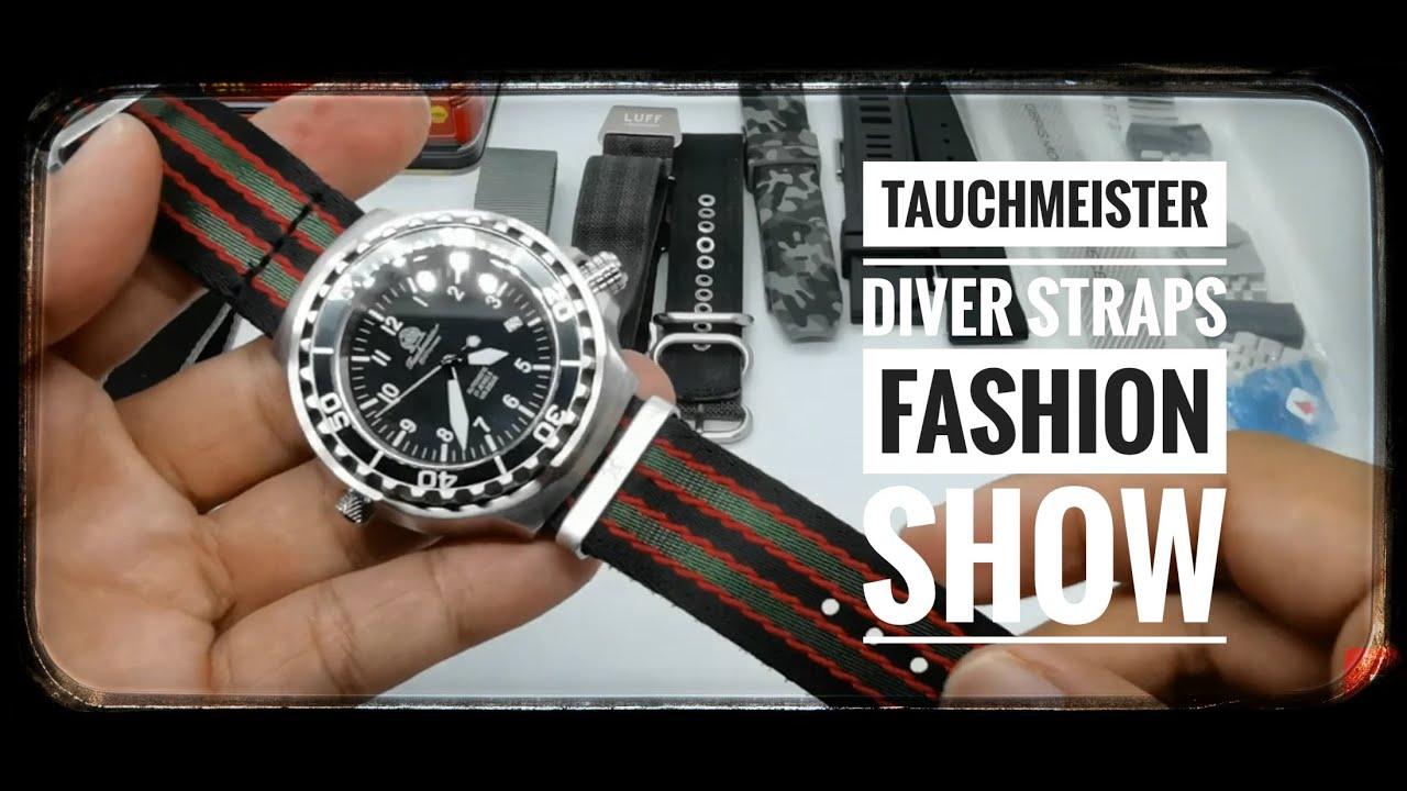 1 Watch, 10 looks: Tauchmeister 1937 T0251 dive watch strap fashion show #tauchmeister
