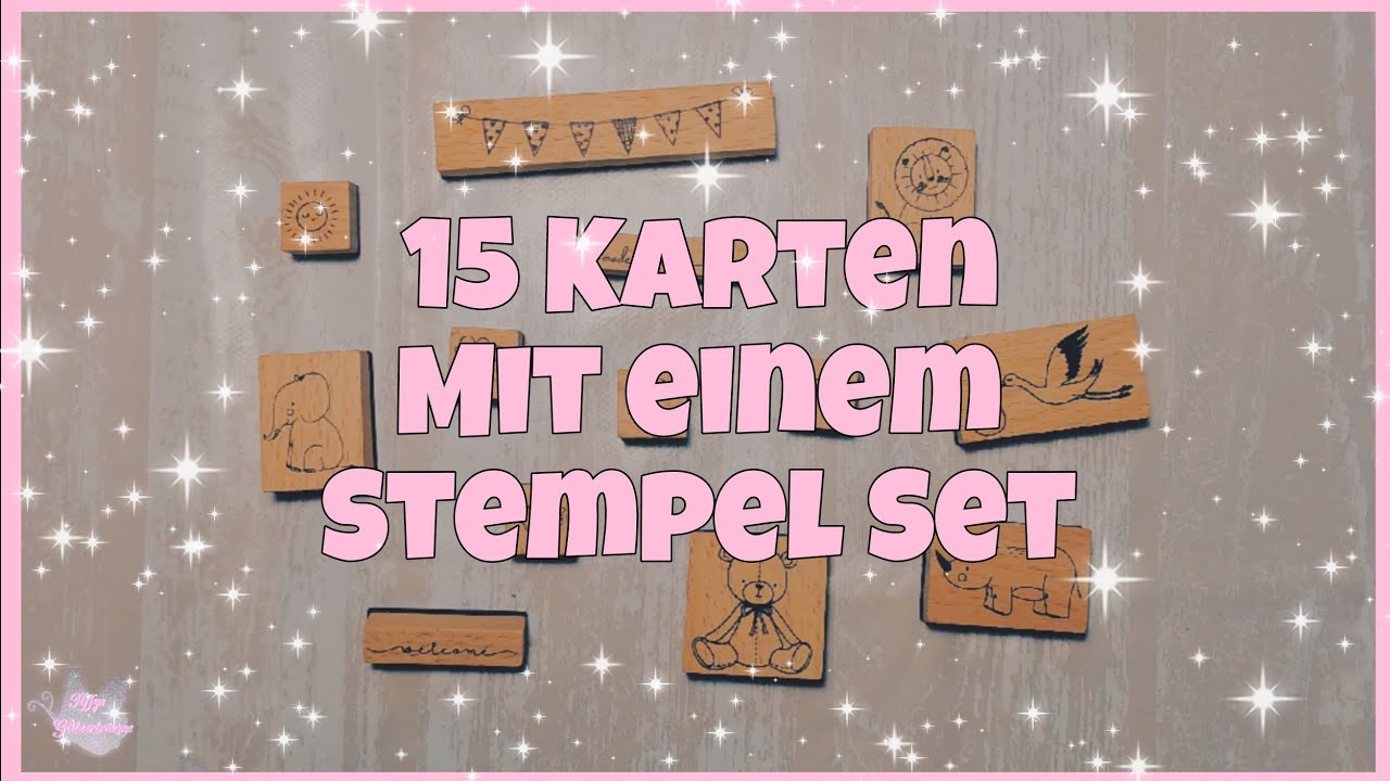 💕 15 Karten mit einem Stempel Set 💕 von Action