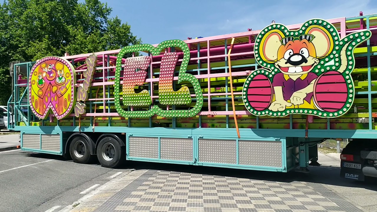 Montaje atracciones de feria Pamplona 2021 parte 2