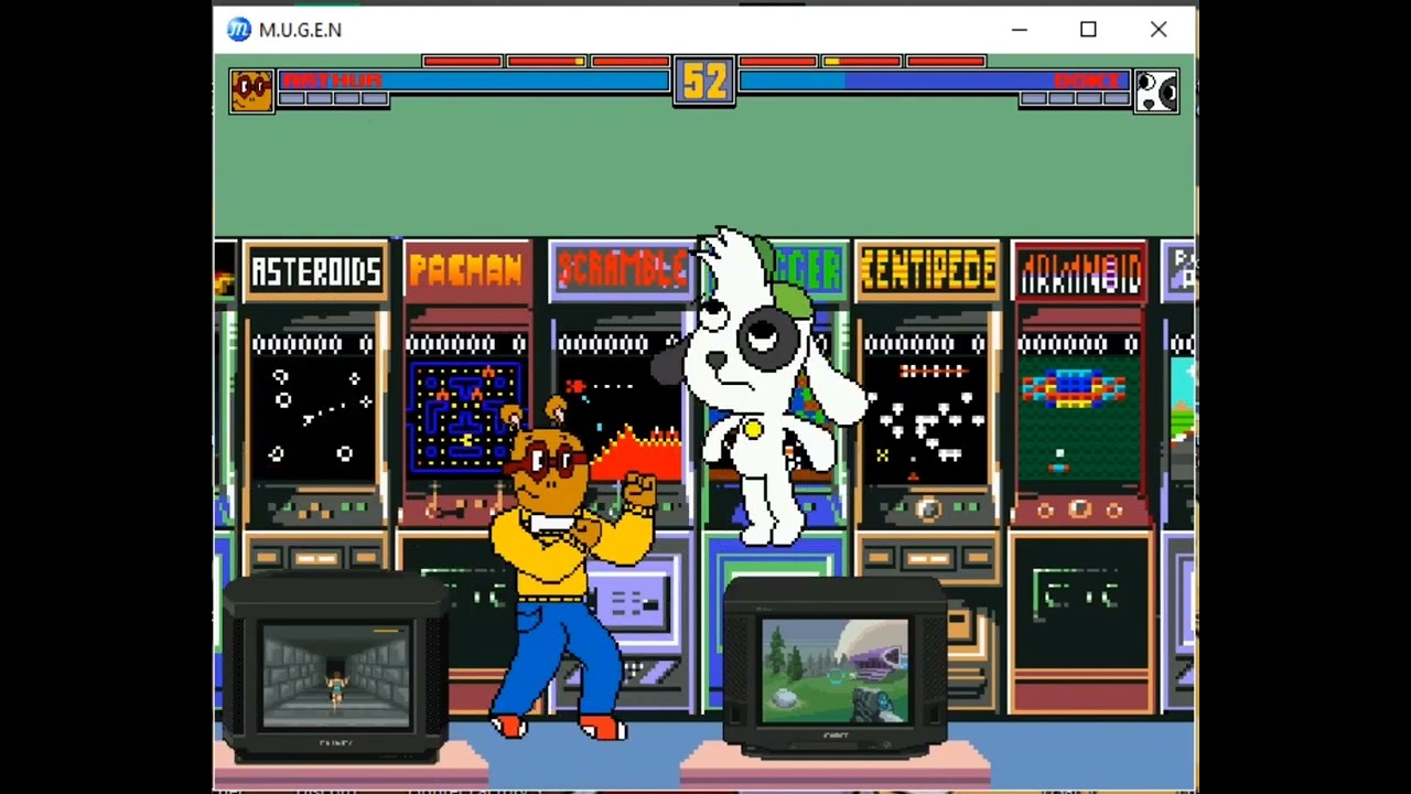 mugen: Arthur vs doki (video numero 100)