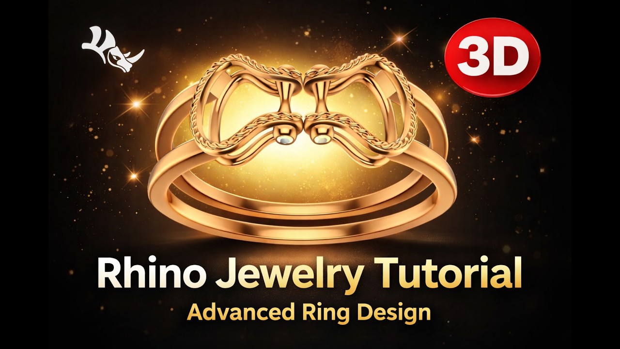 Advanced Ring Design in Rhino 3D | Step-by-Step Jewelry Tutorial #3dmodeling