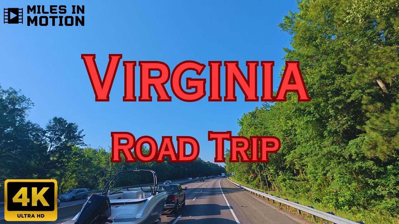 4K Sunny Morning Drive | Richmond VA to I-85 | Clear Sky & Beautiful Colors