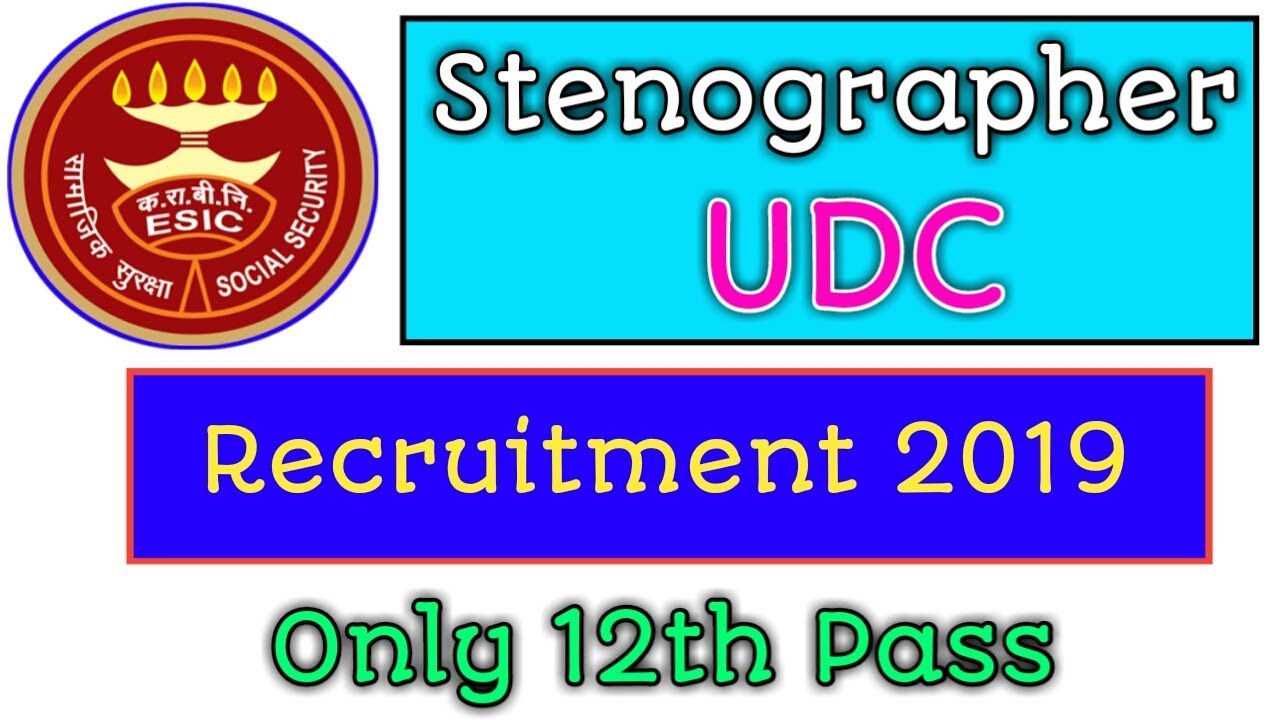 ESIC RECRUITMENT 2019