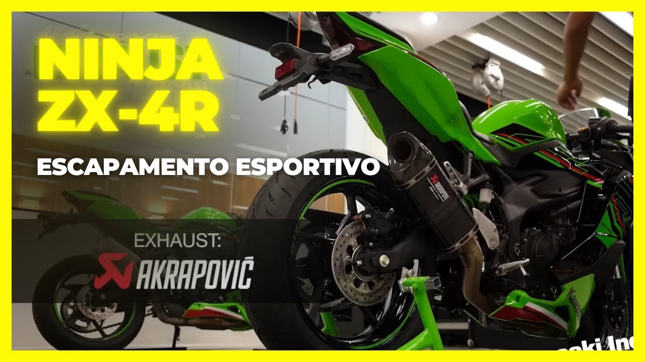 ESCAPE AKRAPOVIC E YOSHIMURA NA NINJA ZX4R 2024 + CORTE DE GIRO