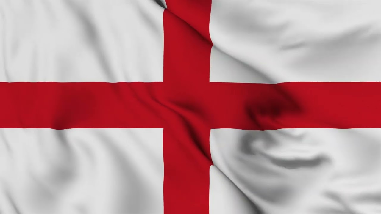 England flag waving animation / St George's Cross HD TV SCREENSAVER