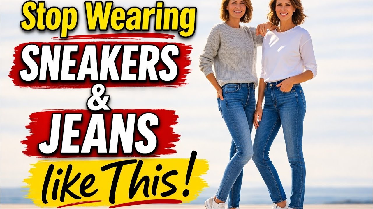 How to Wear SNEAKERS  and JEANS at 40+ and Still Look AMAZING!(5 Genuis  Styling Hacks!)