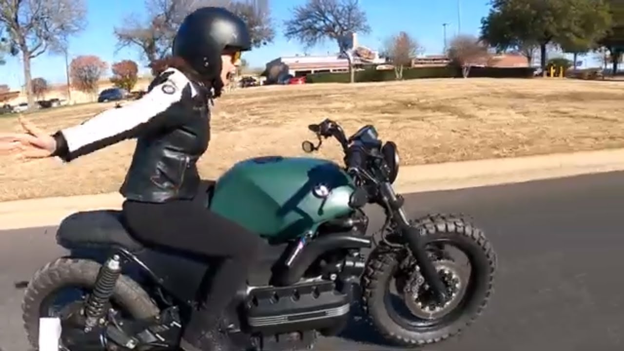 BMW K1100 Scrambler-Ride around & exaust sound #k75 #bmw