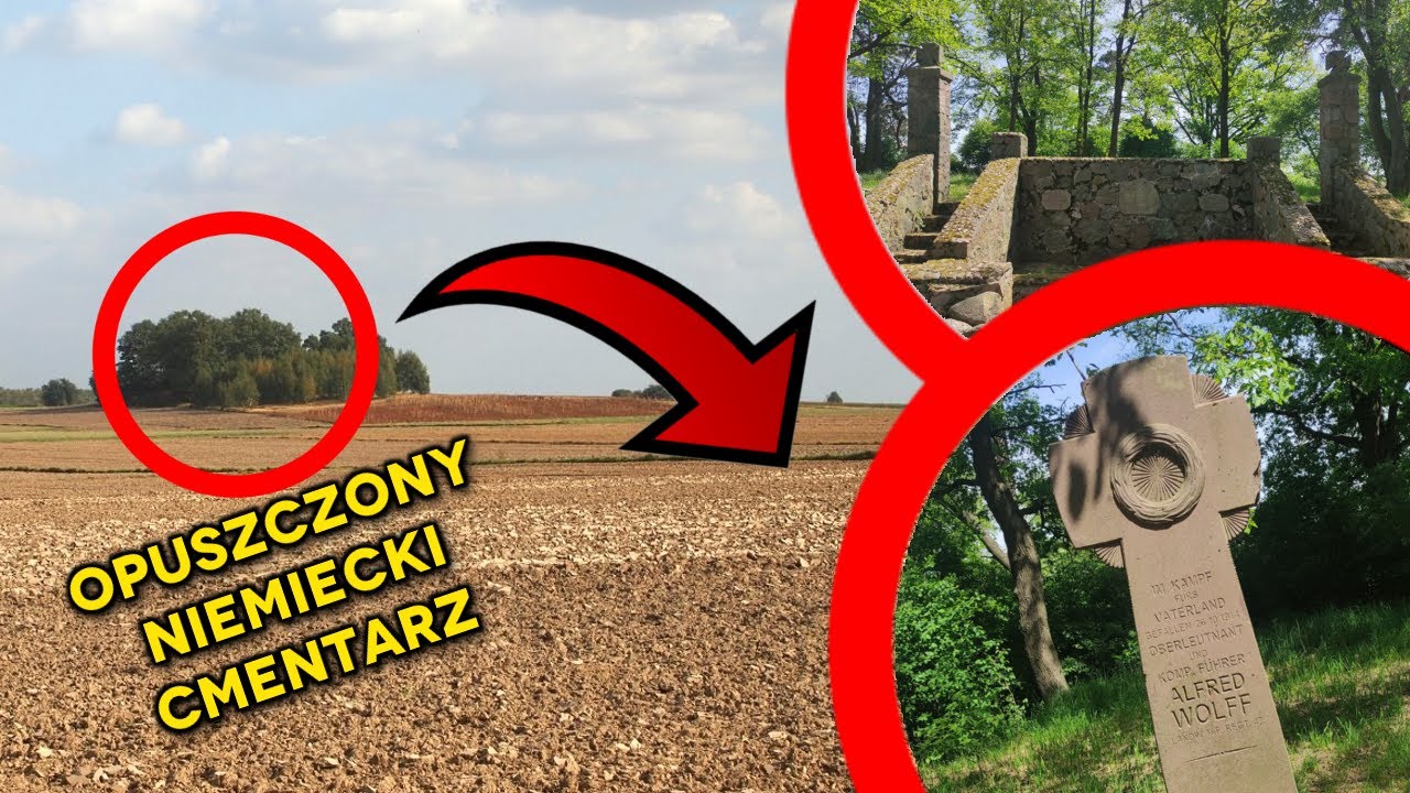 Opuszczony niemiecki cmentarz na odludziu