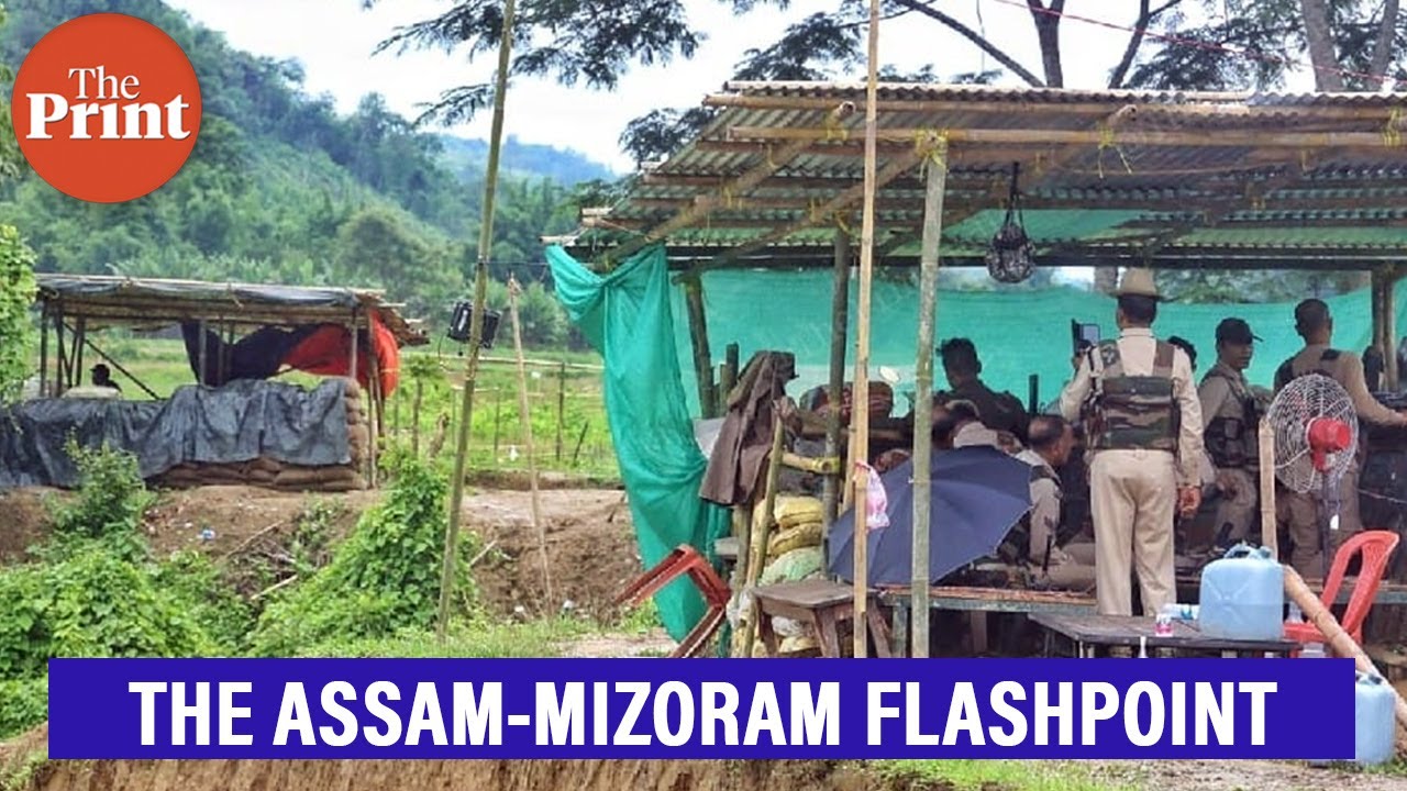 At this flashpoint on Assam-Mizoram border, the 2 forces stand guard with guns pointed at each other
