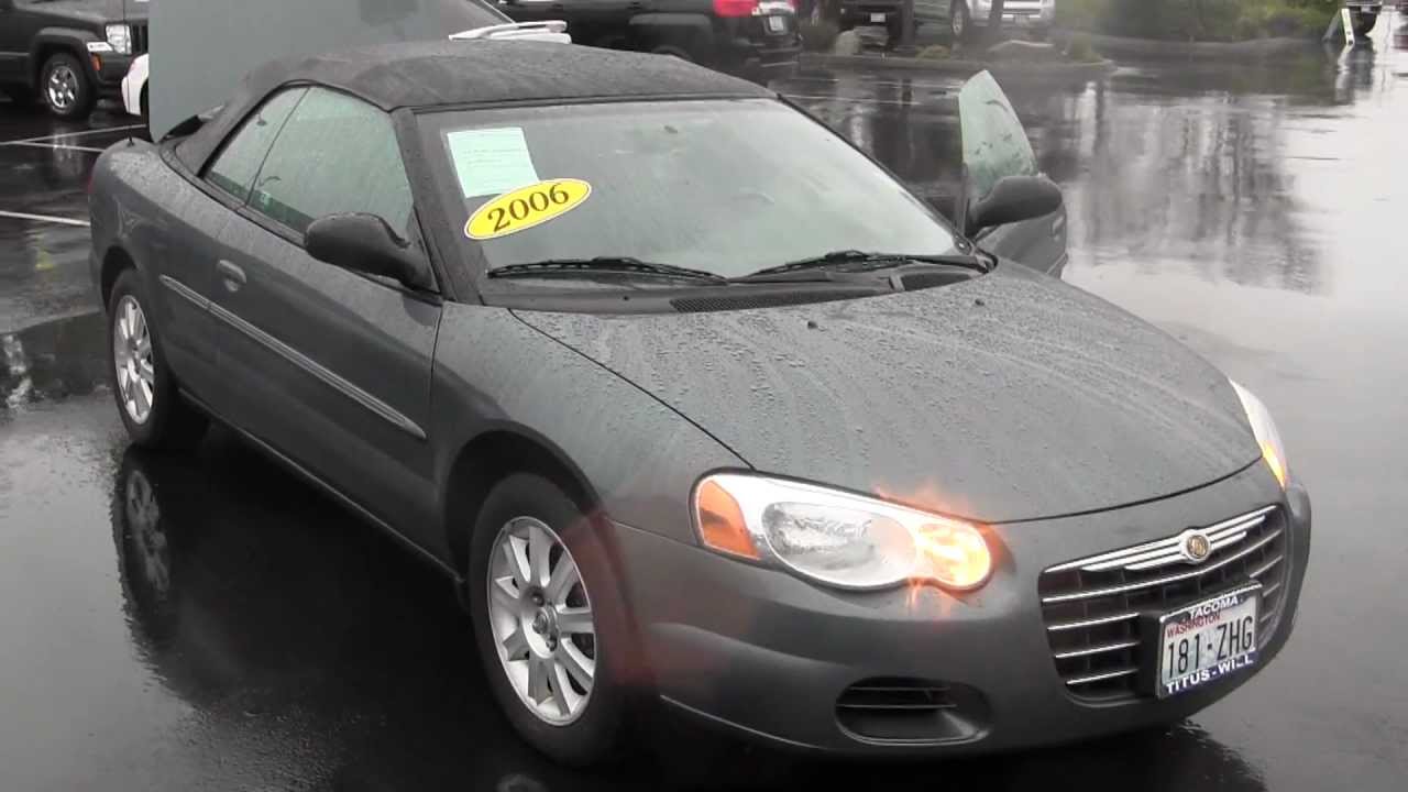 Virtual Video Walk around of a Green 2006 Chrysler Sebring Convertible at Titus Will Ford