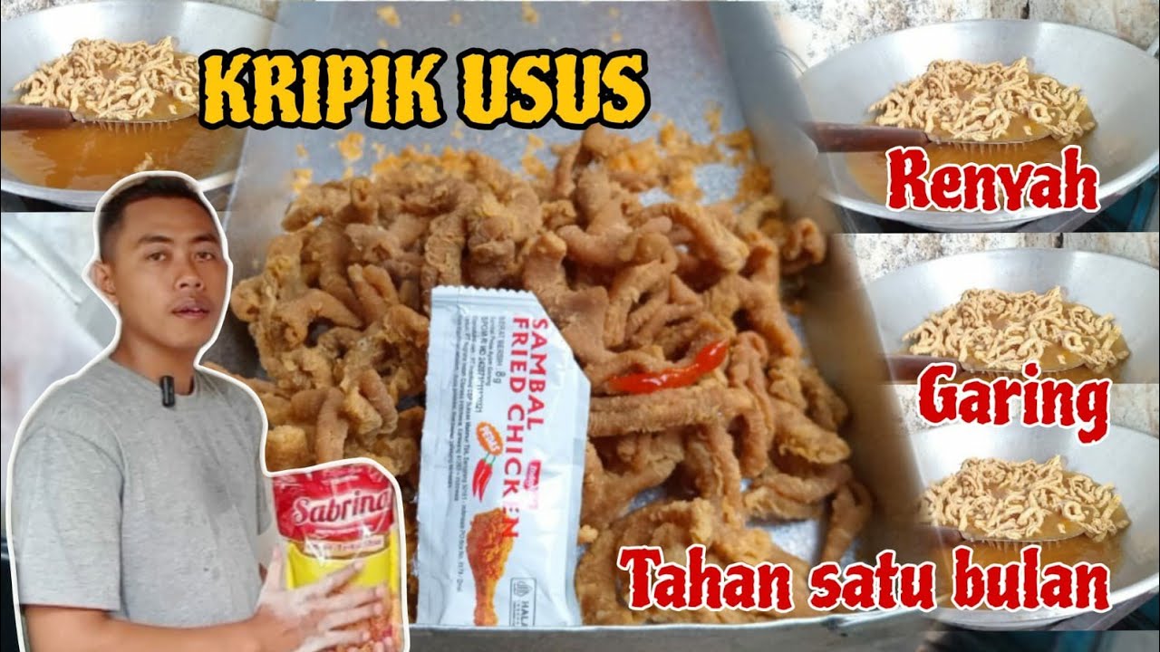RESEP KRIPIK USUS RENYAH GURIH GARING TAHAN satu bulan LEBIH #idejualan