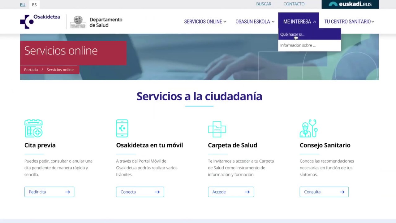 Osakidetza estrena p&aacute;gina web