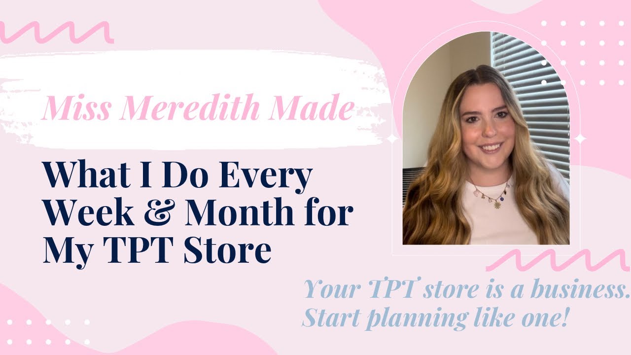 Weekly + Monthly Habits & Goals That Grow My TPT Store 